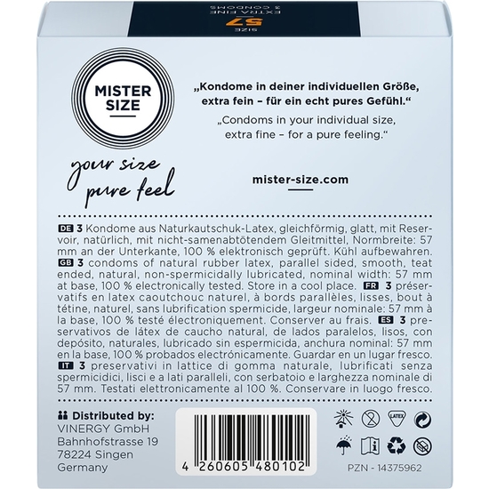 Mister size 57 (3 pack) - natural 57 cm
