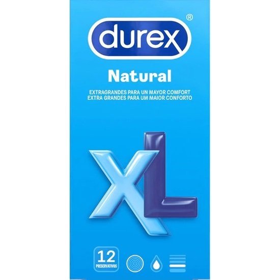 Natuurlijke XL Condooms Durex 12 stuks.