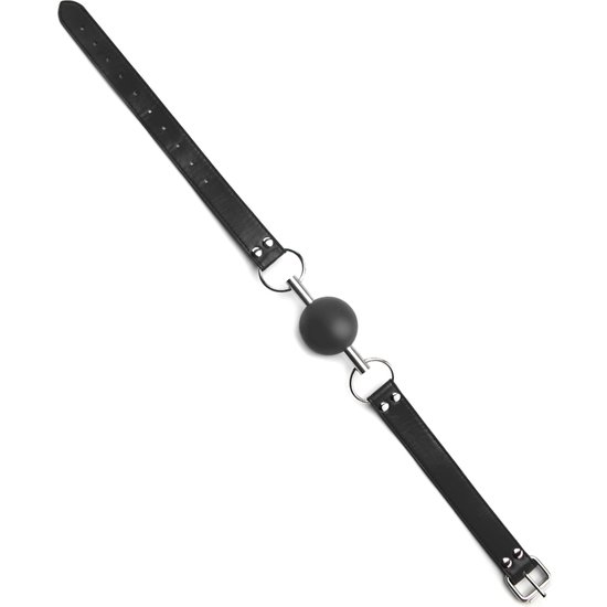 Ouch bola mordaza con cintas de cuero negro