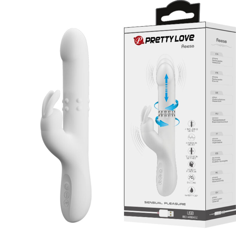 Zilveren Roterende Vibrator PrettyLove Reese