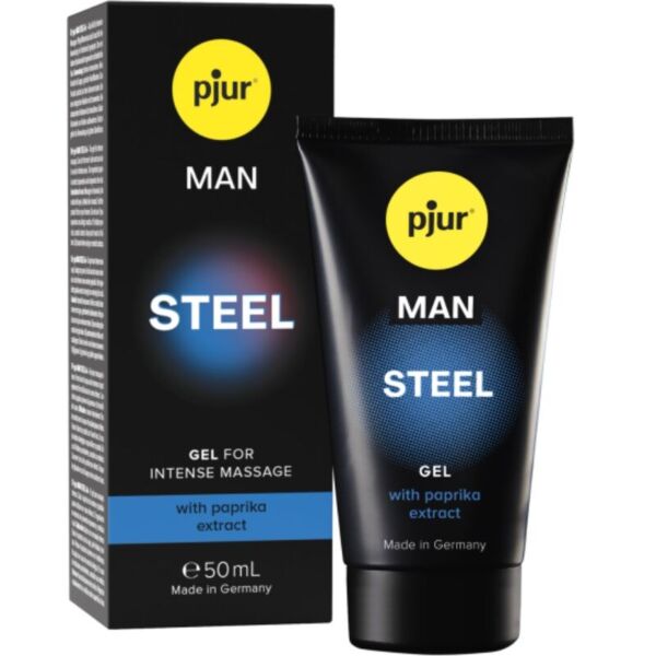 Verpakking van 50 ml van de massagegel Pjur Man Steel