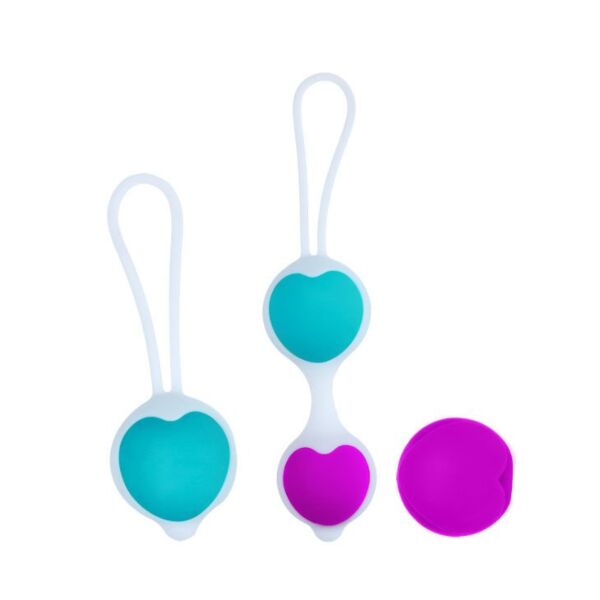 Vaginale balletjes Pretty Love Hegel Ball van silicone, met houder en verwisselbare balletjes