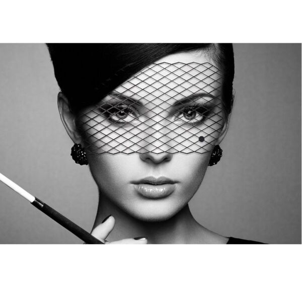 Zwart vinyl masker Bijoux Indiscrets Mask Louise