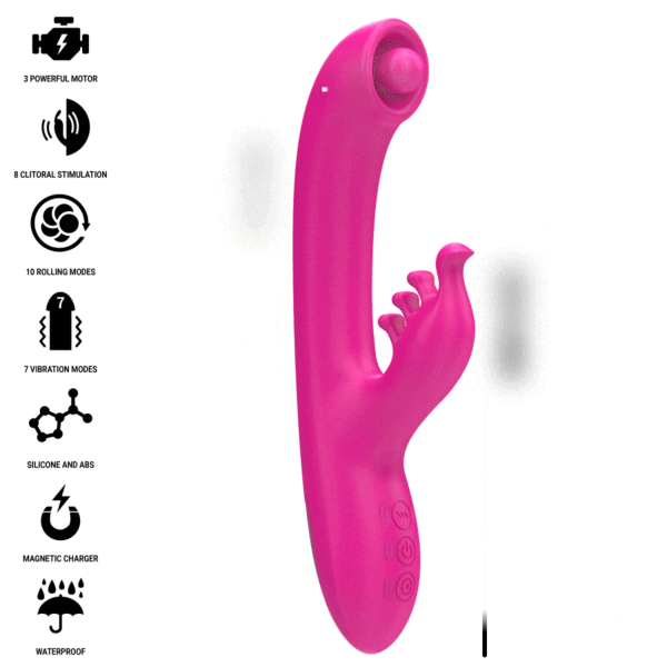 Intense Christina rabbit vibrator met inbrengbare schacht en buitenste arm voor de clitoris