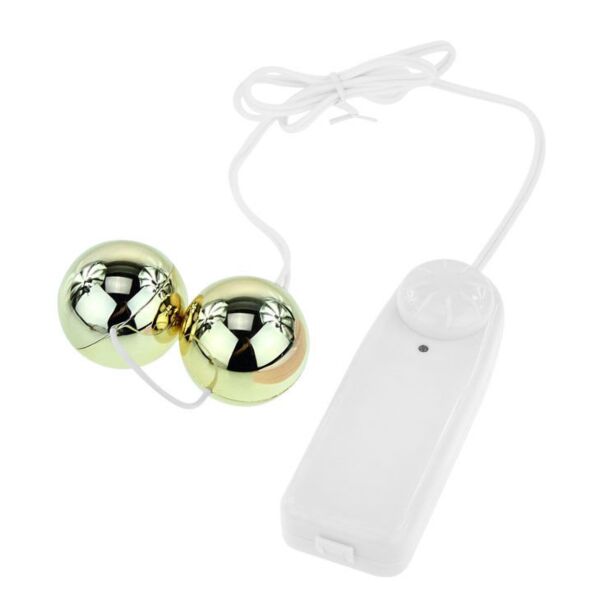 Vibrerende vaginale balletjes Baile Golden Chinese Balls met bedrade bediening