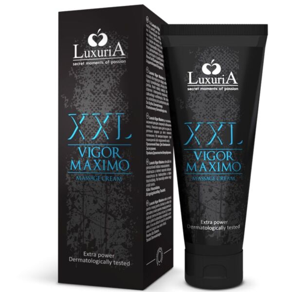 Peniscrème IntimateLine Vigor Máximo XXL voor massage, verpakking van 75 ml