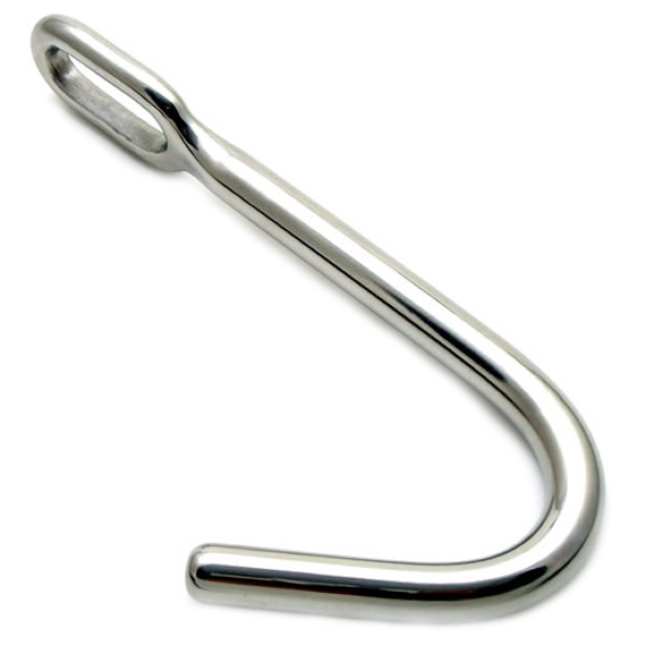 Anale haak Metal Hard Anal Bondage Hook, met de ring aan het rechte deel