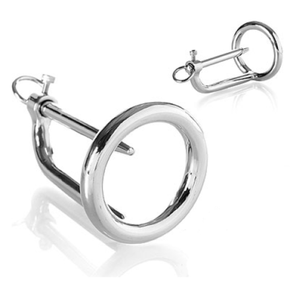 Metal Hard eikelring met penisplug