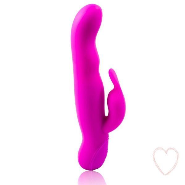 Rabbit vibrator Pretty Love Hale, met gebogen punt en arm voor de clitoris