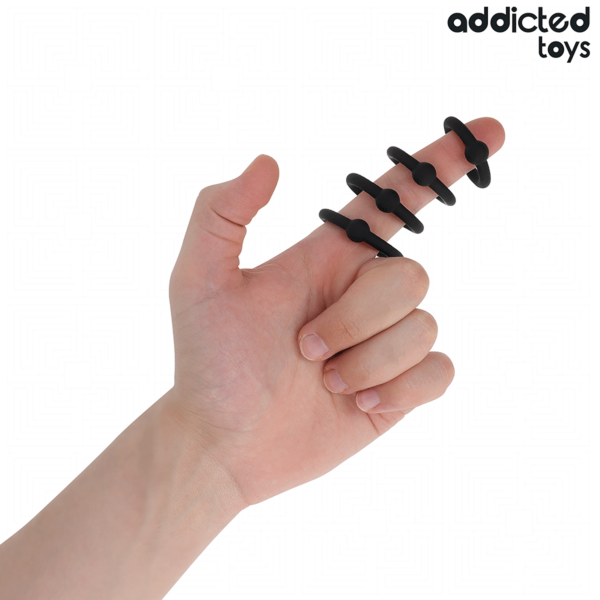 Set van 4 cockringen Addicted Toys in vier verschillende maten