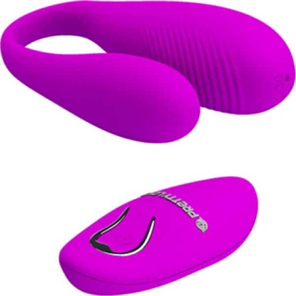 Koppelvibrator Pretty Love Aldrich in het roze, met afstandsbediening