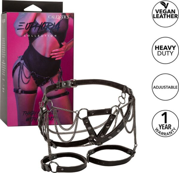 CalExotics Euphoria dijharnas met metalen kettingen