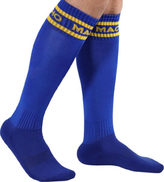 Lange sokken Macho Underwear in voetbalstijl, met het merklogo