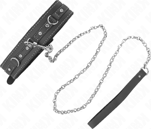 Kink halsband met riem van PVC van 105 cm