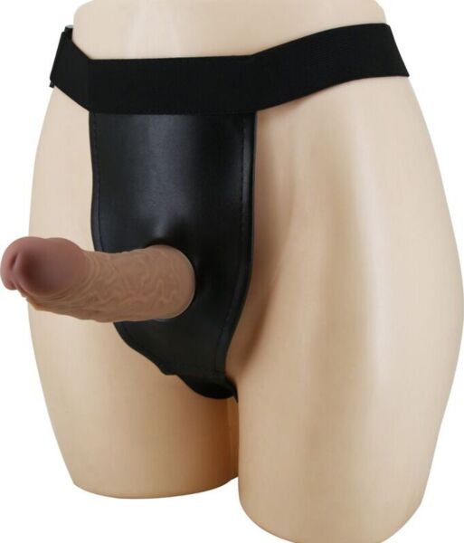 Pretty Love strap-on met bruine geaderde dildo