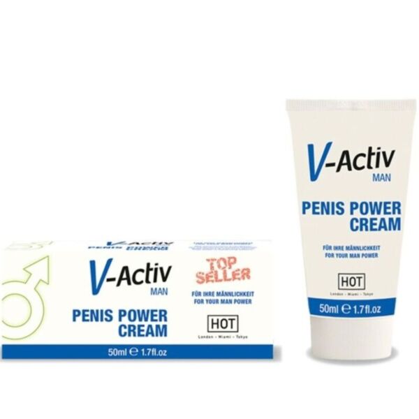 HOT V-ACTIV crème voor mannen, verpakking van 50 ml