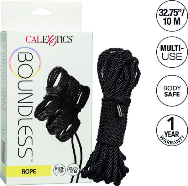 Bondagetouw CalExotics Boundless Rope 10 m, opgerold in een streng