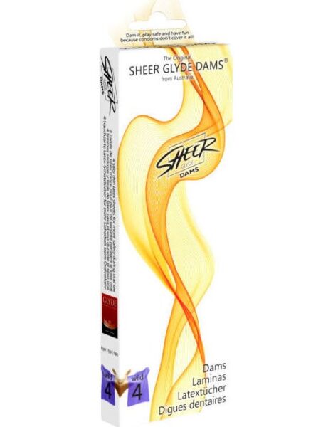 Verpakking latex dental dams Sheer Glyde Dams voor orale seks
