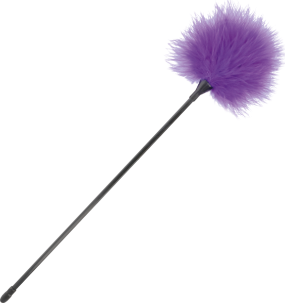 Stimulerende veer Darkness van 42 cm met handvat