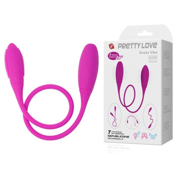 Dubbele bullet vibrator Pretty Love BI-014327, met de twee bullets verbonden door het koord