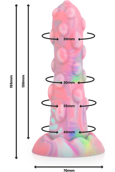 Epic Nixie dildo van siliconen met zuignapvoet