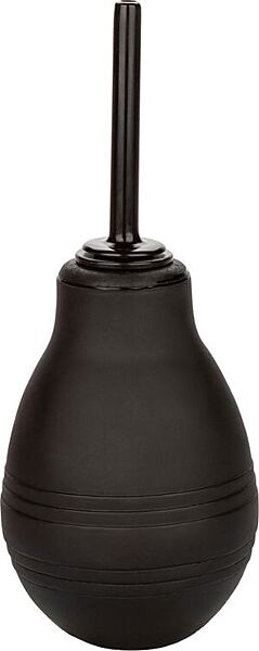 Zwarte anale douche CalExotics One-Way Anal Douche, met peer en canule