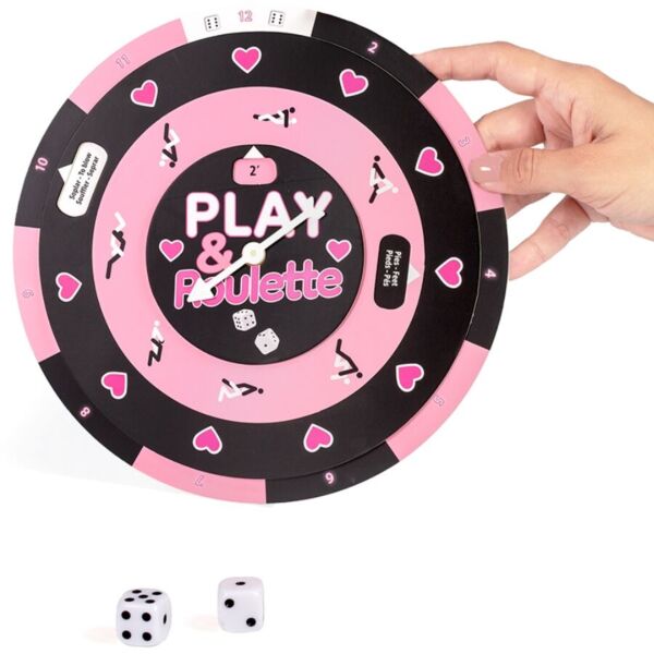 Secret Play Play & Roulette met een roulette en twee zeszijdige dobbelstenen