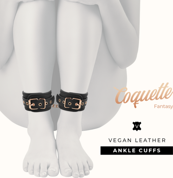 Gevoerde handboeien Coquette Chic Desire Fantasy met gesp en verbindingsstuk