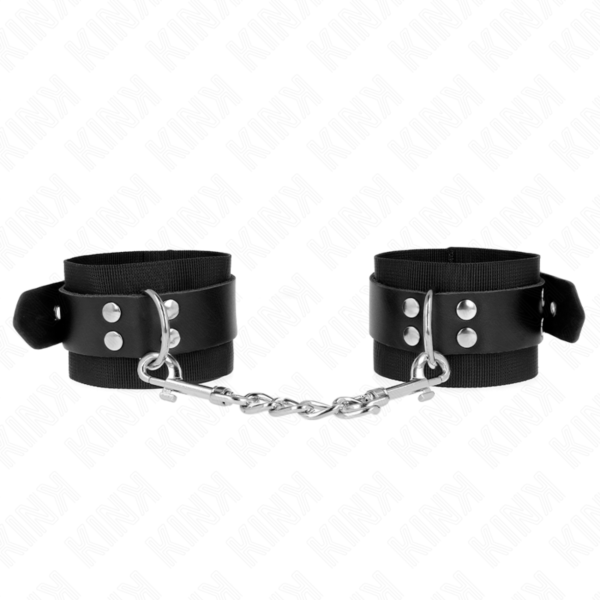Handboeien Kink Wrist Restraint van nylon met een verstelbare zwarte riem