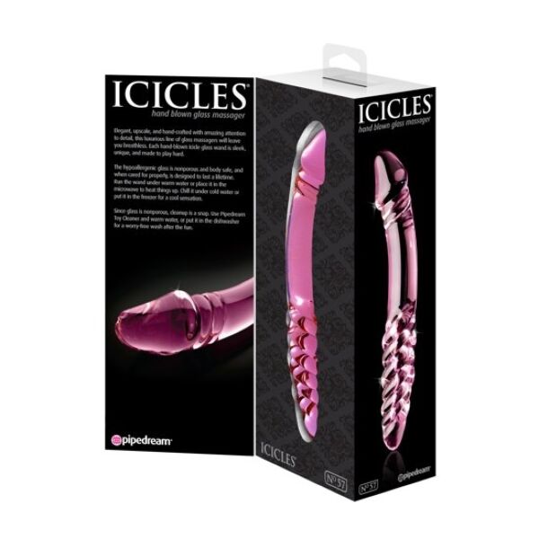 Glazen dildo Pipedream Icicles N. 57, dubbelzijdig