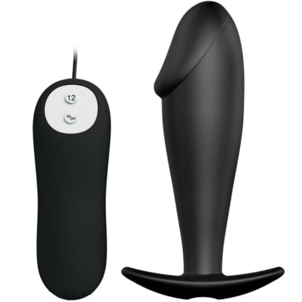 Vibrerende buttplug Pretty Love BI-040040 in het zwart