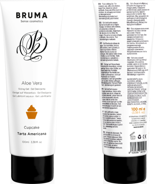 Verpakking van het Bruma Aloe Vera glijmiddel op waterbasis