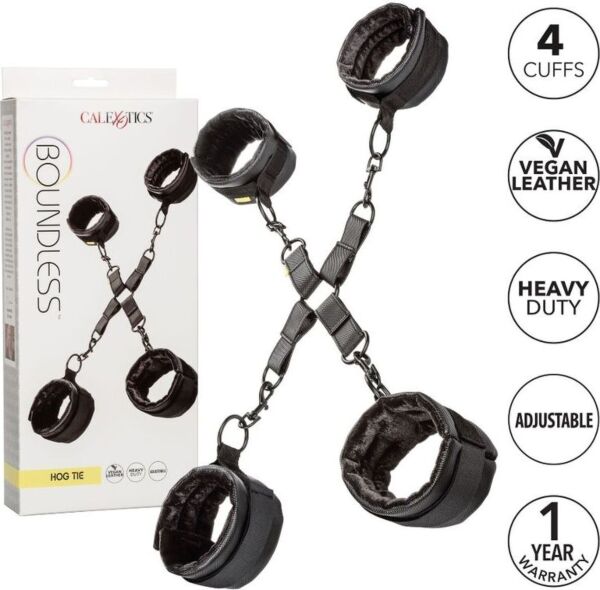 CalExotics Boundless Hog Tie hogtie-set met de vier boeien en het verbindingsstuk