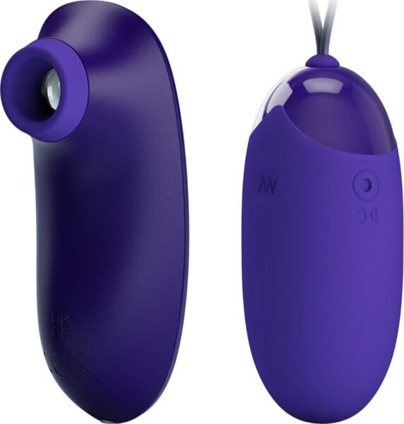 Vibrerend eitje Pretty Love van paarse silicone met flexibel koord