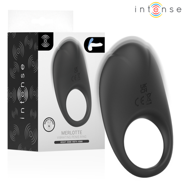 Vibrerende cockring Intense For Him voor de penis, met clitorisstimulator aan de bovenkant