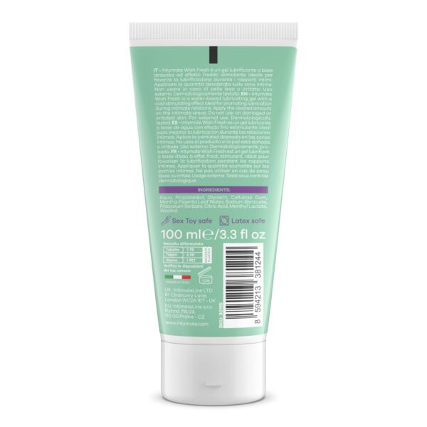 Verkoelend glijmiddel Intymate Wish Fresh, flacon van 100 ml