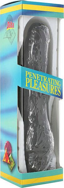 Realistische vibrator Seven Creations P-Shape 20 cm, zwarte penis