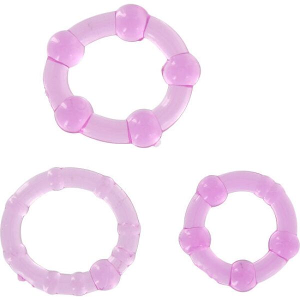 Set van drie siliconen cockringen Seven Creations Stay Hard Three Rings
