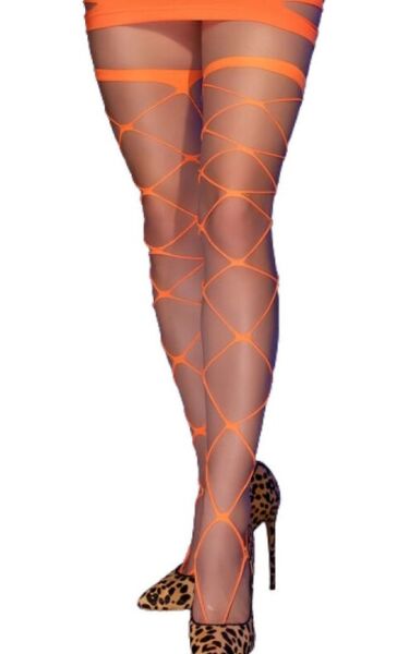 Cabaret kousen Chilirose CR 4264 met grote gaten