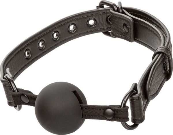 CalExotics Nocturnal Collection Ball Gag in zwart, met siliconen bal en band met gesp