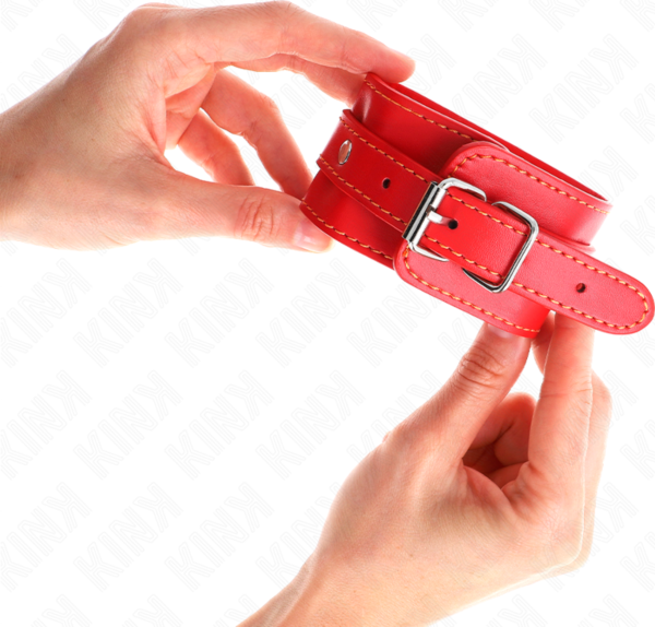 Rode polsboeien Kink Thin Wrist Restraints Red