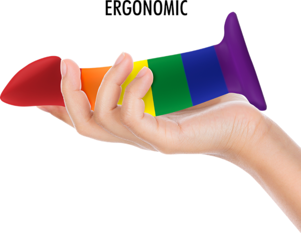 Mythology Garrick Pride M dildo van siliconen met zuignapvoet