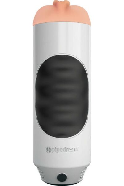 Vibrerende masturbator Extreme Toyz Mega Grip van Pipedream, in het wit