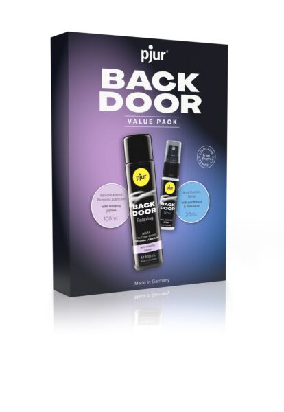 Pjur Back Door Value Pack, met het glijmiddel Back Door Relaxing en de Back Door Spray