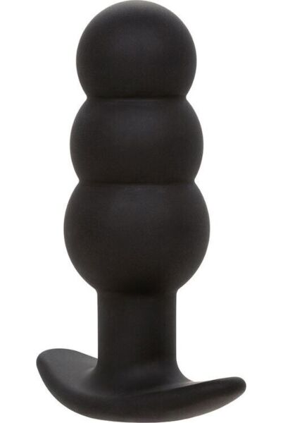 Vibrerende buttplug Rock Bottom Beaded Probe van CalExotics, zwart en met kralen