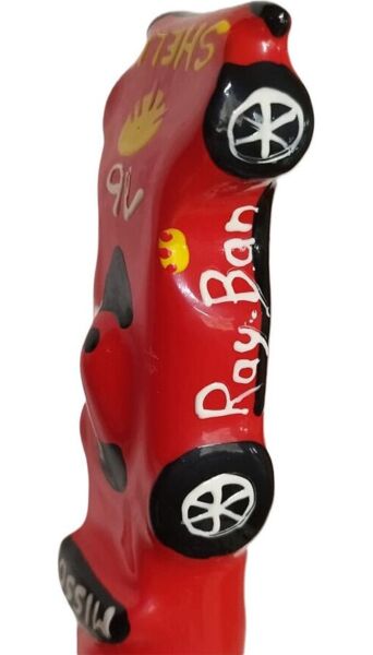 Decoratieve condoom Condomerie F1 Ferrari XL, met de hand beschilderd