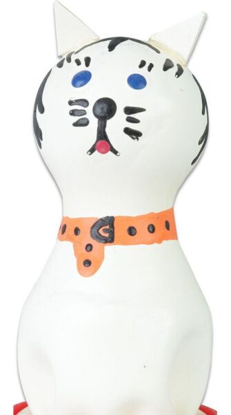 Decoratief condoom Condomerie Cat White, handbeschilderd