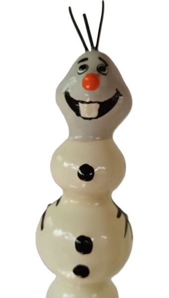 Decoratief condoom Condomerie Cute Snowman XL, met de hand beschilderd met een sneeuwman