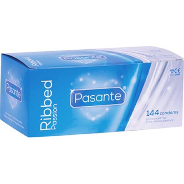 Doos Pasante Ribbed Passion condooms