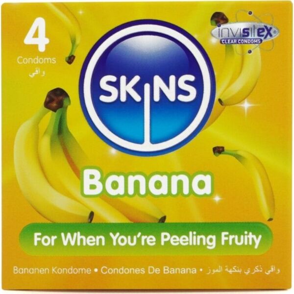 Skins condooms met smaak in hun verpakkingen